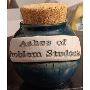 Tumbleweed Pottery Ashes of Problem Students Glazed Jar